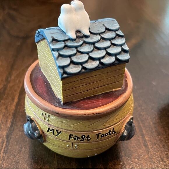 ⭐️ Noah's Ark Hand Painted Keepsake Box Set with My First Tooth My First Curl‎ - Picture 5 of 9